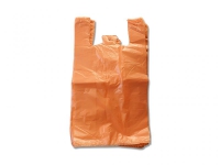 100 x Tragetaschen Plastiktüten Hemdchentragetaschen - 20my Tüten 30x20x60cm - Orange