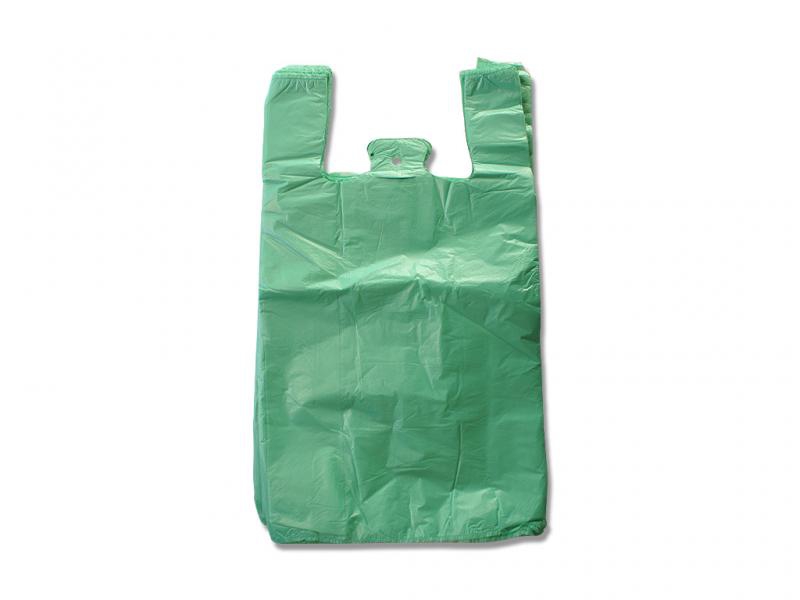 Plastiktüten Hemdchentragetaschen Tragetaschen 22my Tüten 32x20x60cm Grün 